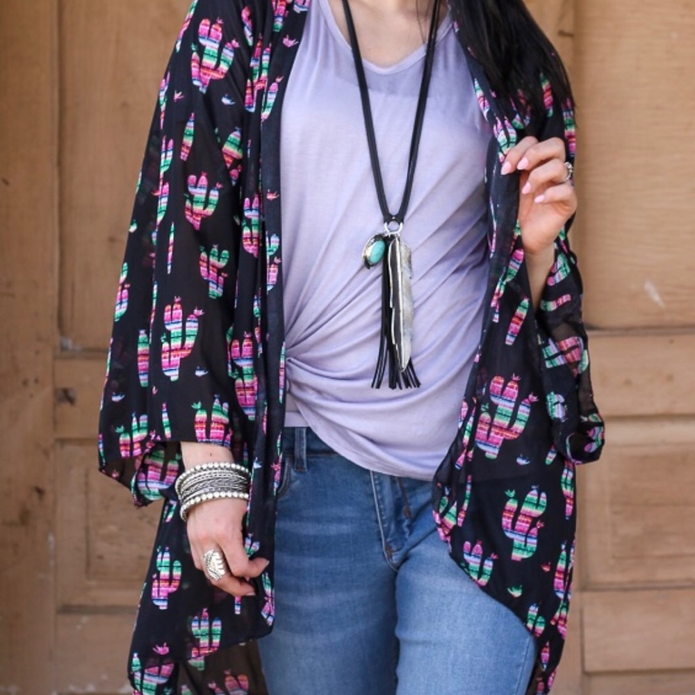 Cactus serape kimono